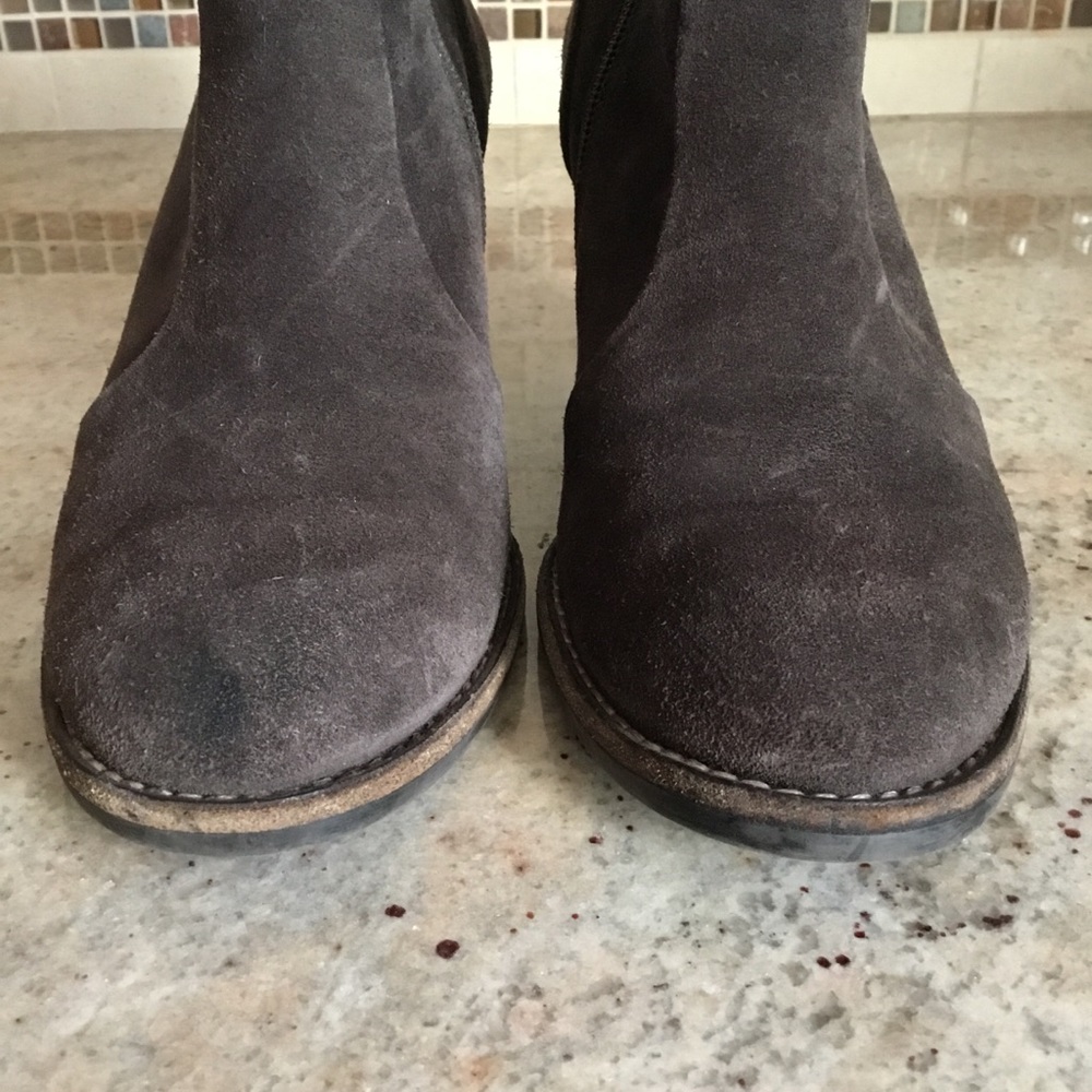 Paul Green Reese Brown Suede High Heel Ankle Boots - Picture 2 of 9